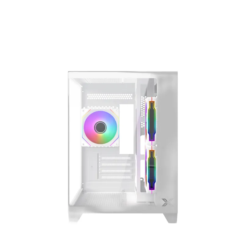 Vỏ Case Xigmatek Aqua M Nano 3GF - White | Kèm sẵn 3 fan (EN45516)