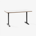 Bàn văn phòng HyperWork Core Desk - 1m2 | Khung đen, mặt bàn trắng
