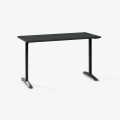 Bàn văn phòng HyperWork Core Desk - 1m4 | Khung đen, mặt bàn đen