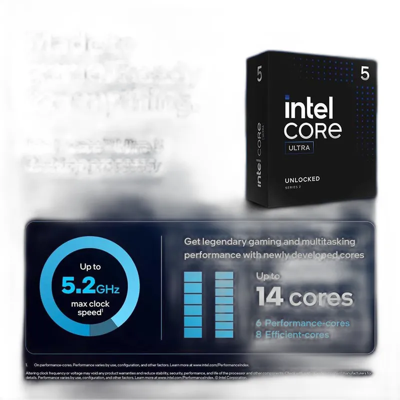 CPU Tray Intel Core Ultra 5 245K | Up to 5.2GHz, 14 cores 14 threads, 24MB