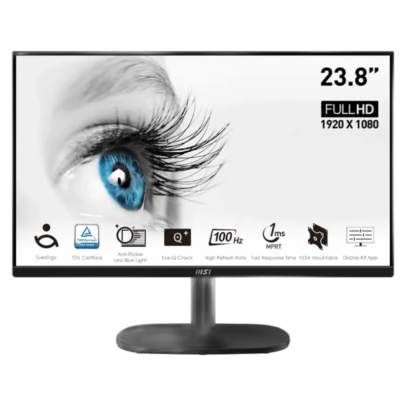 Màn Hình Máy Tính văn phòng MSI Pro MP2412 | 23.8 inch, Full HD, VA, 100Hz, 1ms, phẳng