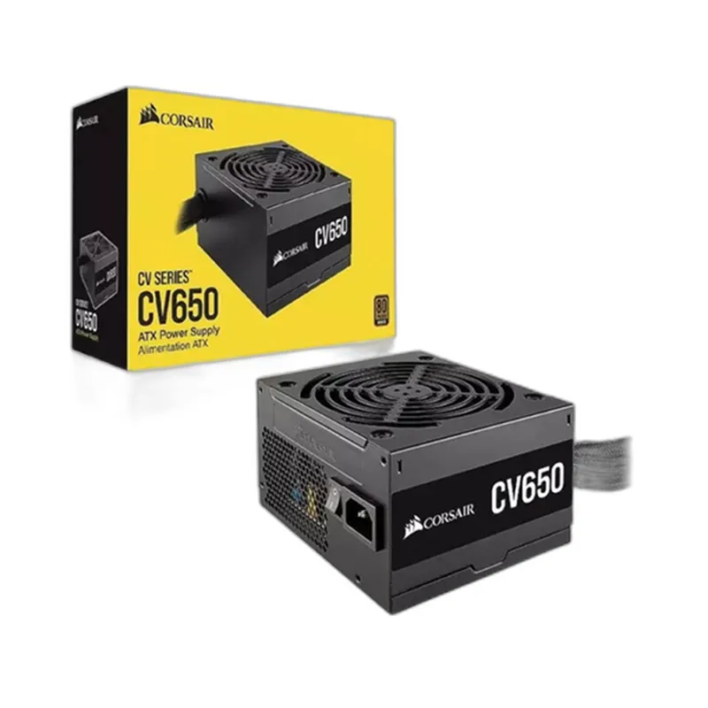 Nguồn Máy Tính cũ Corsair 650W Bronze 80 Plus Đen CV 650