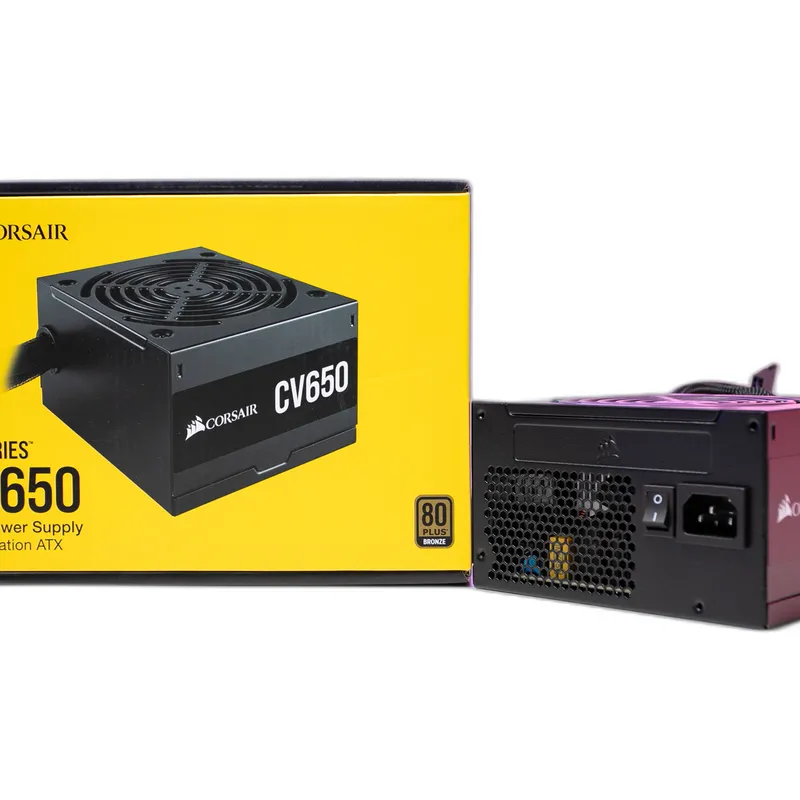 Nguồn Máy Tính cũ Corsair 650W Bronze 80 Plus Đen CV 650