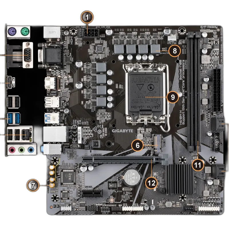 Mainboard Cũ Gigabyte H510M H rev. 1.1