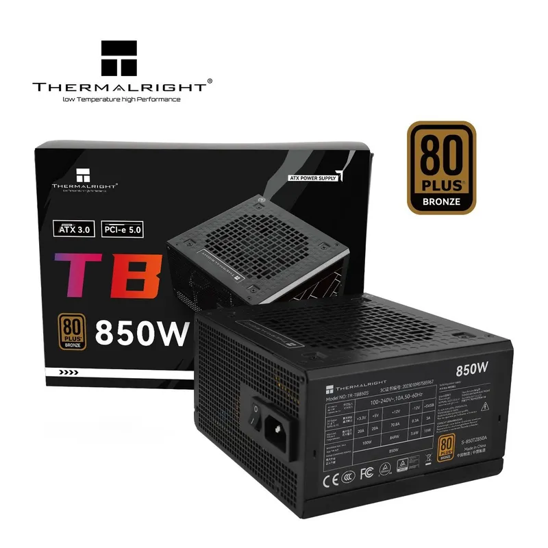 Nguồn Máy Tính Thermalright TB-850S - Đen, nhập khẩu | 80 Plus Bronze, ATX 3.0, PCIE 5.0