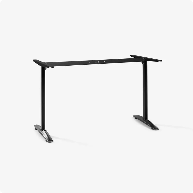 Bàn văn phòng HyperWork Core Desk - 1m2 | Khung trắng, mặt bàn đen