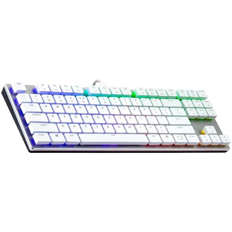 Bàn Phím Cơ Cooler Master SK630 MX Cherry Low Profile Red Switch RGB TKL White Limited Edition (Trắng) SK-630-SKLR1-US