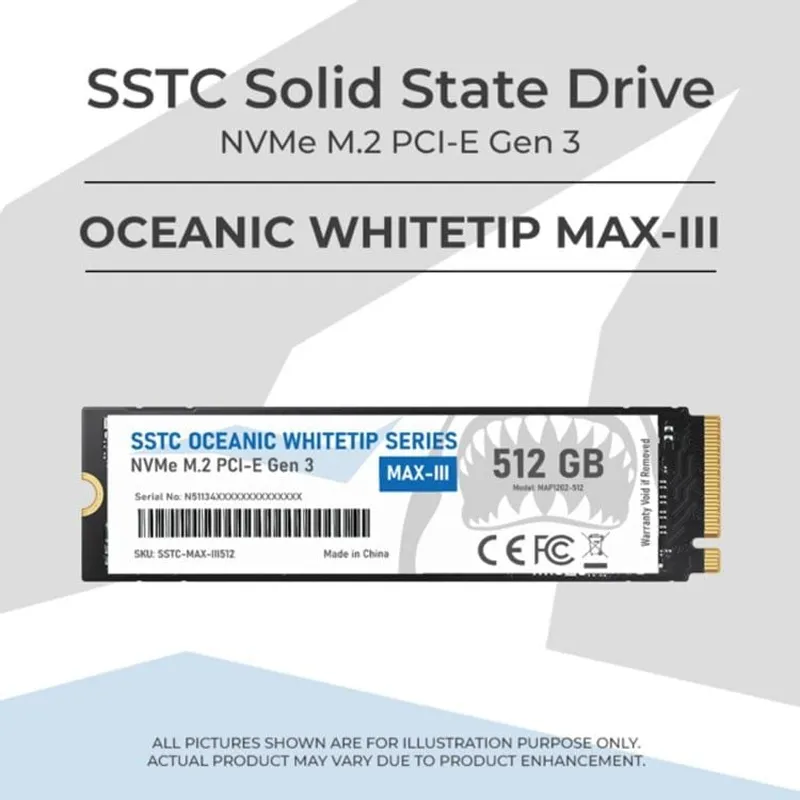 Ổ cứng SSD SSTC Oceanic Whitetip MAX-III 512GB | M.2 NVMe Gen3 (OP-MAXIII-512T)