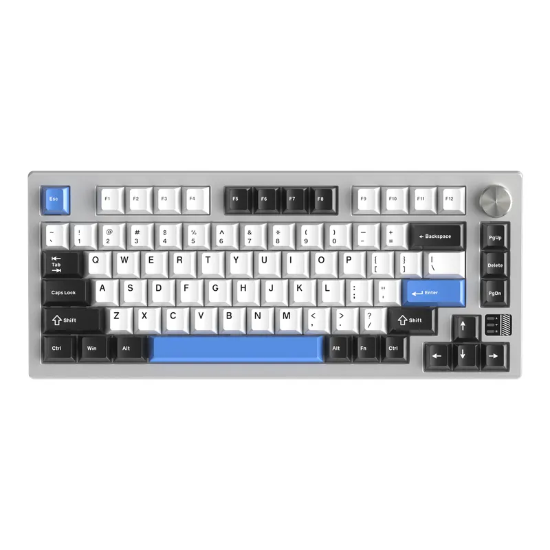 Bàn phím cơ Dare-U EK75 Pro AL White Blue | Wireless, case nhôm, Cloud (Linear) Switch