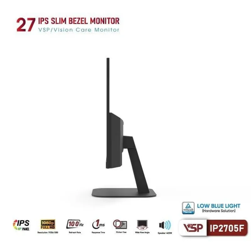 Màn Hình Máy Tính VSP IP2705F | 27 inch, Full HD, IPS, 100Hz, 1ms, HDMI + VGA