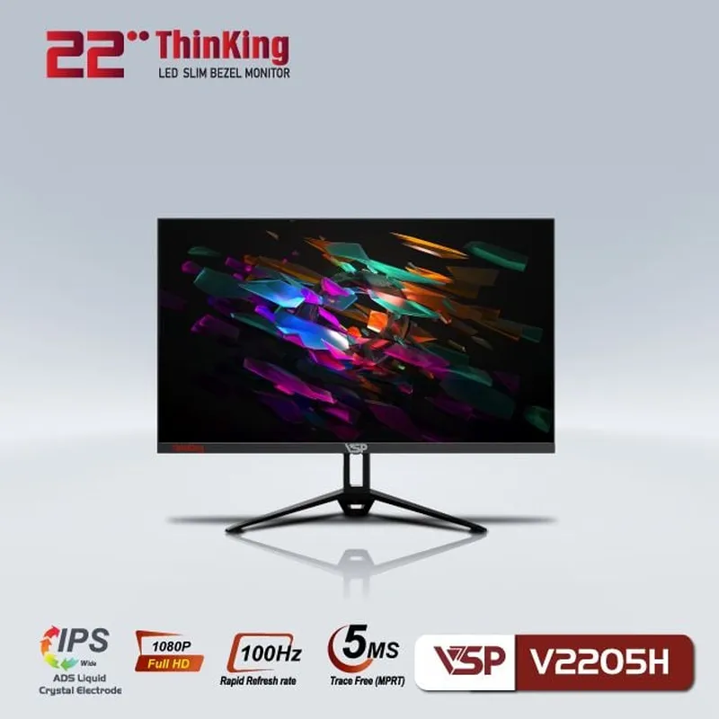 Màn Hình Máy Tính VSP V2205H Black 22in Phẳng IPS 100Hz