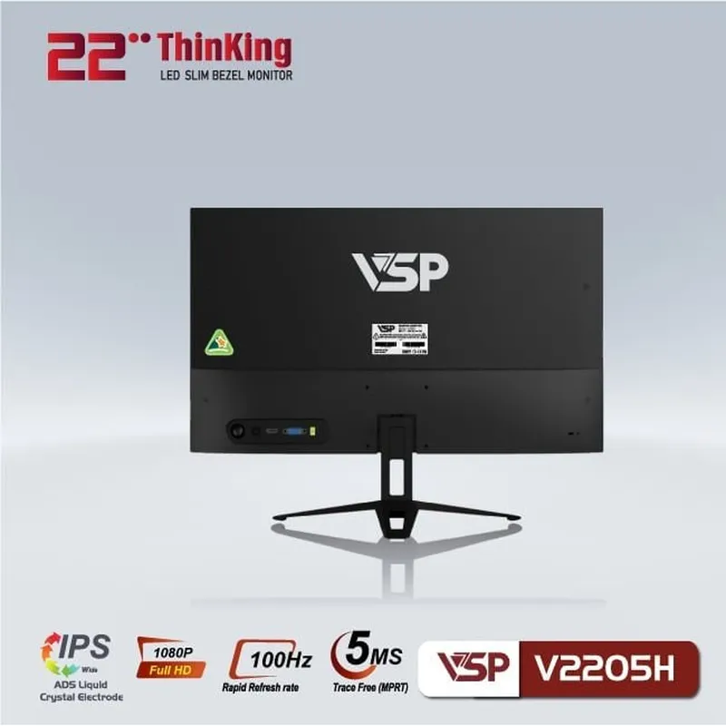 Màn Hình Máy Tính VSP V2205H Black 22in Phẳng IPS 100Hz