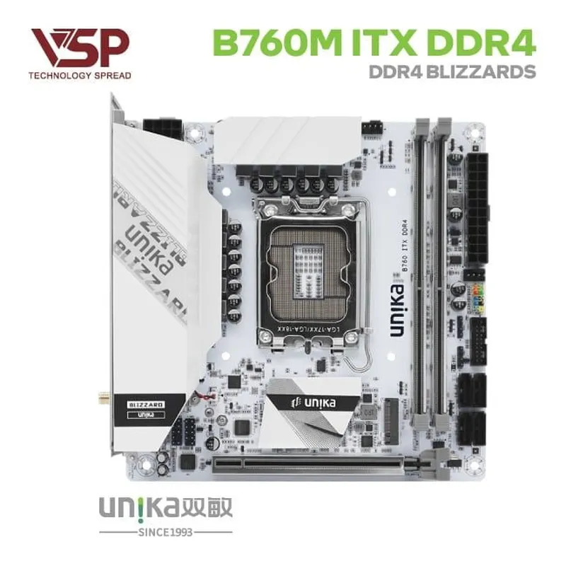 Mainboard Unika Blizzards B760M ITX DDR4 (PN UNIKA25161416)