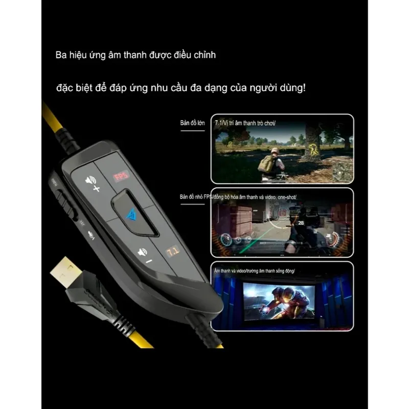 Tai nghe Gaming Somic G936 Ultra 7.1 - Màu đen