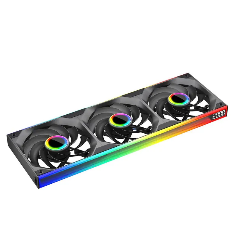 Fan Case Leopard Starlink ARGB - Đen | Kit 3 fan, hiển thị tốc độ, gió ngược