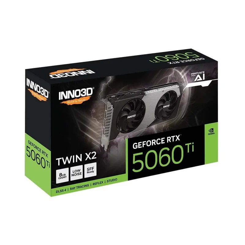 Card màn hình INNO3D RTX 5060Ti Twin X2 8GB GDDR7 (N506T2-08D7-193075N)