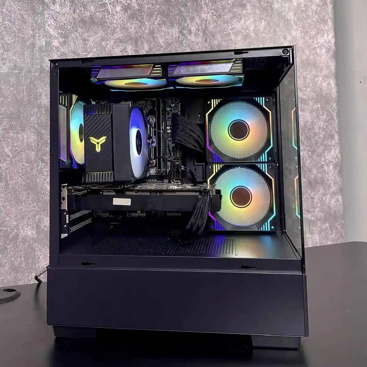  Bộ Pc Gaming Giá Rẻ i3 9100F/16GB/GTX 1050 Màn hình 24in 100hz Đen