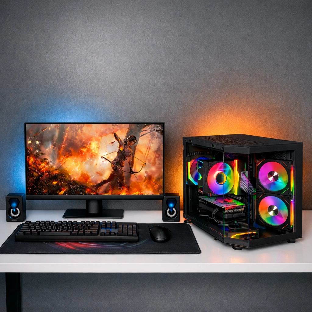 PC Gaming i5 12400F | GTX 1660 Super 6GB Cũ | RAM 16GB | SSD 256GB | Màu Đen | Kèm Màn 24 inch