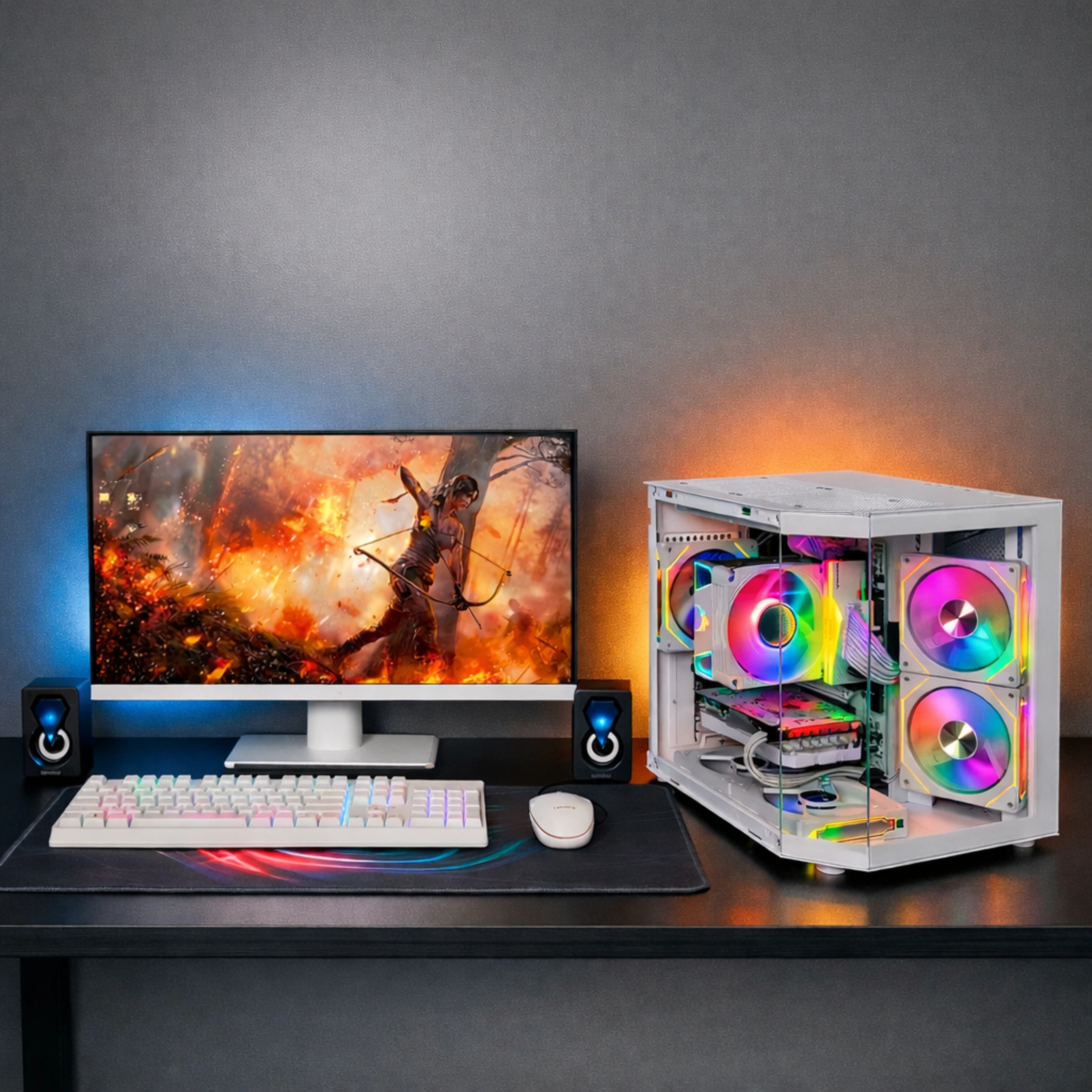 PC Gaming i5 12400F | GTX 1660 Super 6GB Cũ | RAM 16GB | SSD 256GB | Màu Trắng | Kèm Màn 24 inch