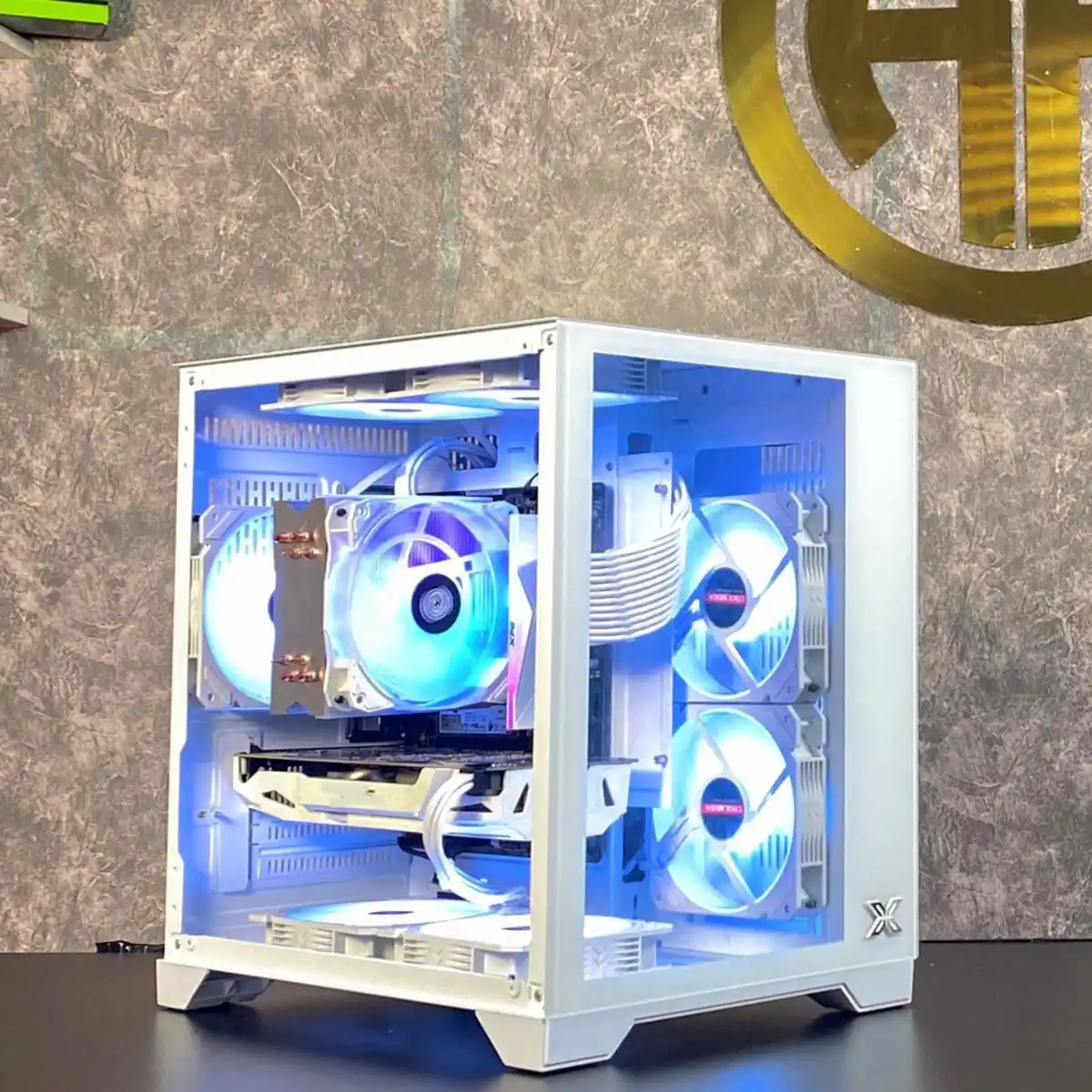  Dàn Pc Gaming Giá Rẻ Bể Cá  B760M I5 12400F 16GB 1660 Super   Màn Hình 24inch ( Vga 2nd )