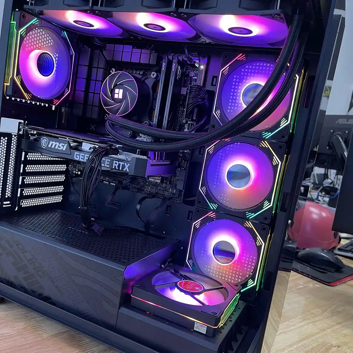  Dàn Pc Gaming Full Trắng B760M I5 14600K 32GB RTX 5060 Ti  Kèm Màn Hình 27inch 180Hz 