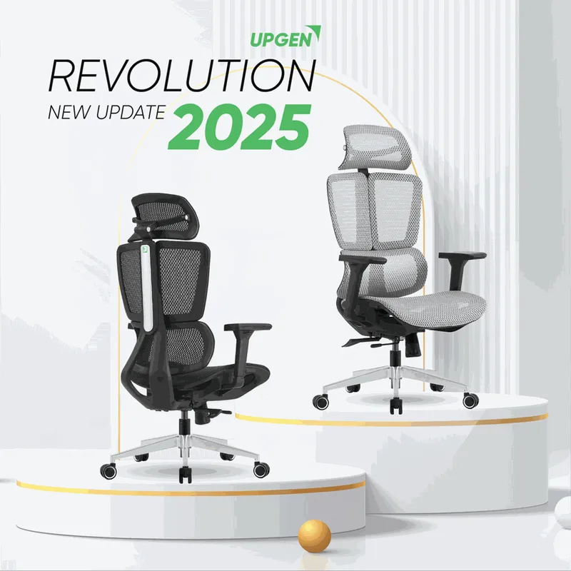 Ghế công thái học Upgen Revolution 2025 | Màu đen