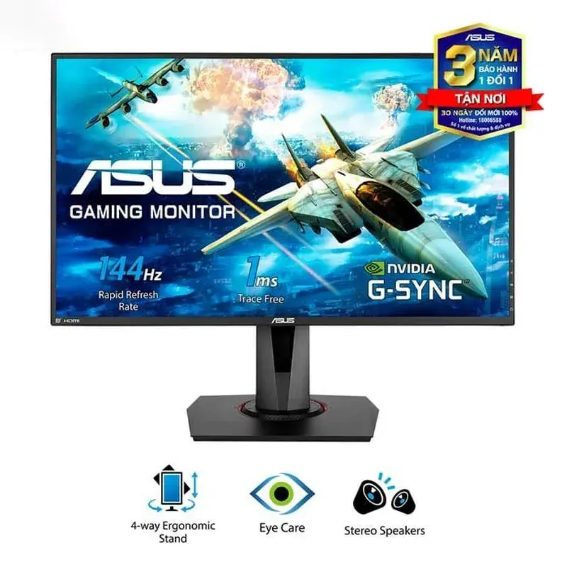 Màn Hình Máy Tính LCD 27Inch Asus VG278Q FHD TN 144Hz 1ms G-Sync/Freesync Gaming Chính Hãng