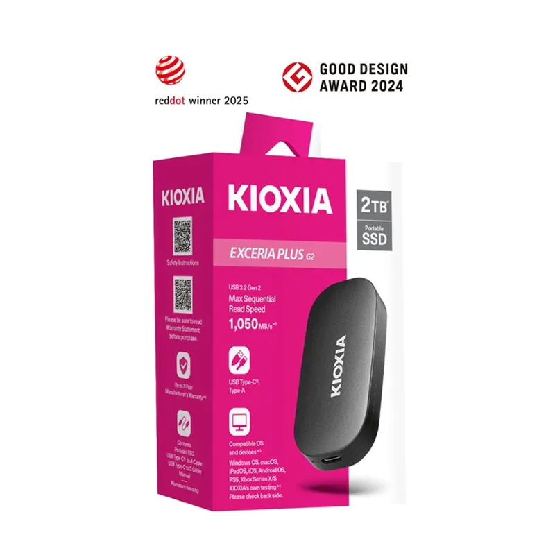 Ổ cứng SSD di động Kioxia Exceria Plus G2 1TB (LXD20K001TG8)
