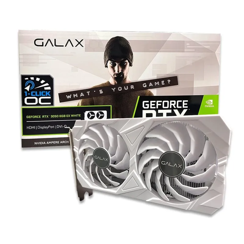 Card màn hình Galax RTX 3050 EX WHITE D6 6GB DVI