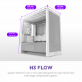 Vỏ Case NZXT H3 Flow - Trắng (CC-H31FW-01)