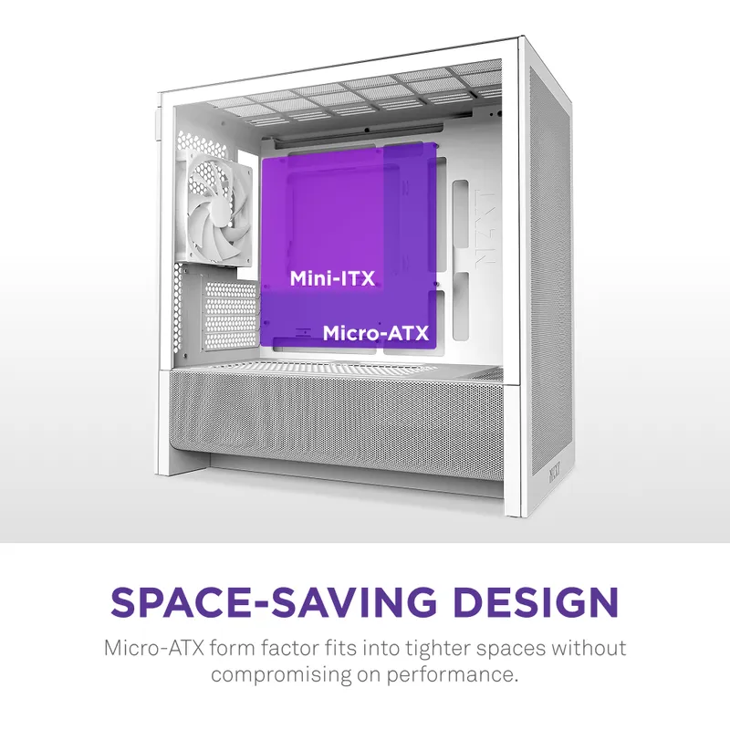 Vỏ Case NZXT H3 Flow - Trắng (CC-H31FW-01)