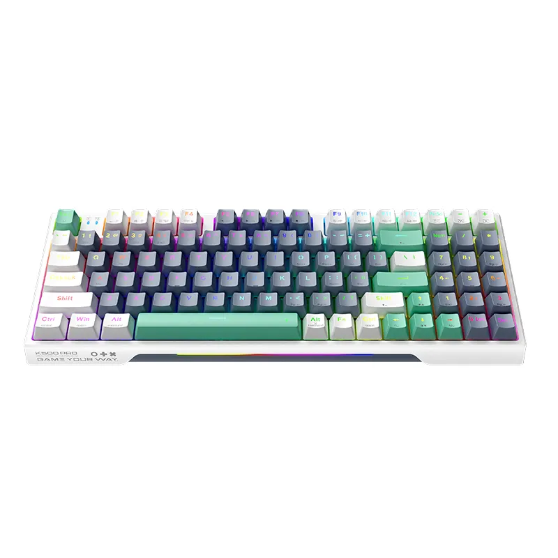 Bàn phím cơ Machenike K500 Pro-B94W | Wireless, Tri-Mode RGB, Grey, Silver Switch