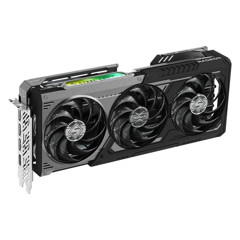 Card màn hình ASRock AMD Radeon RX 9070 XT Steel Legend Dark 16GB