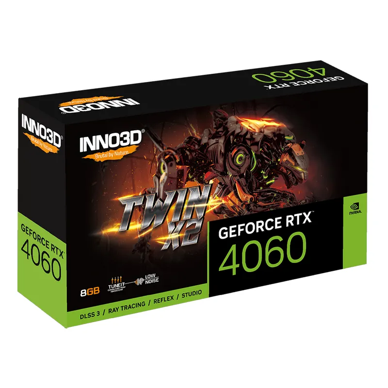 Card màn hình INNO3D RTX 4060 TWIN X2 8GB V2 (N40602-08D6-173061N)