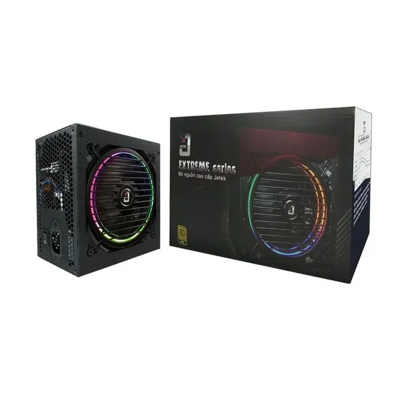 Nguồn Máy Tính Jetek 650W E650 Extreme RGB 80 Plus Gold + Dây Nguồn