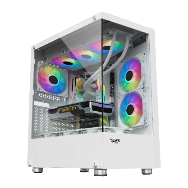 Vỏ case VSP Aquanaut AX4 | ATX, Trắng / Đen, Không Fan