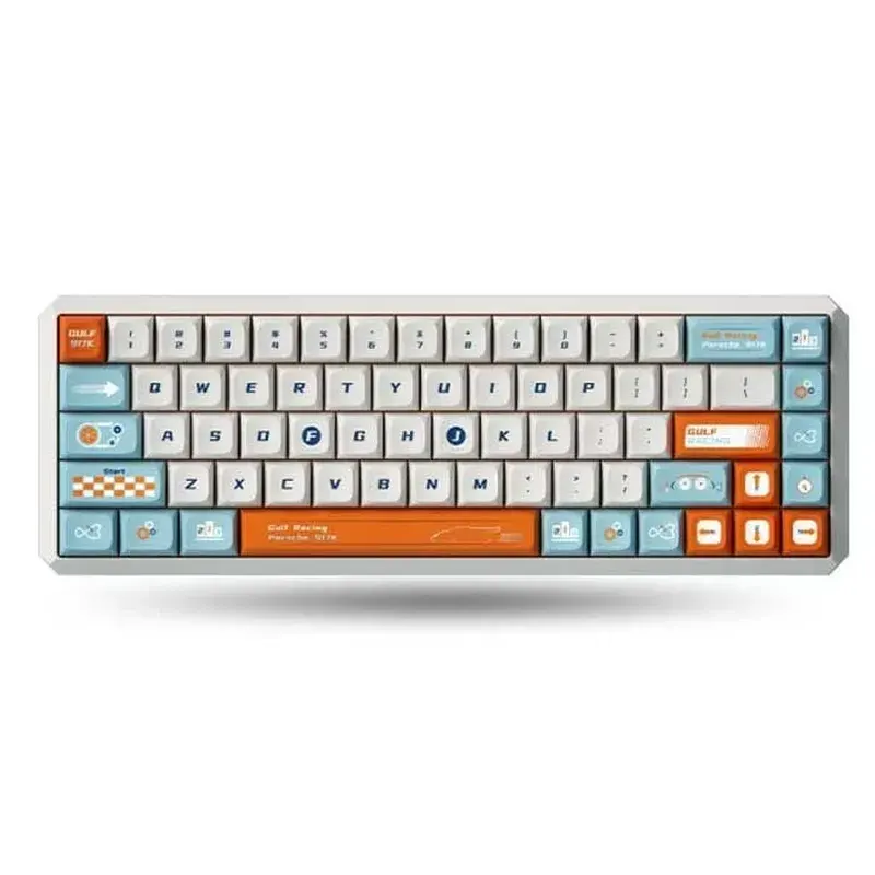 Bàn Phím Cơ Darmoshark K5 Gulf Racing TTC Red Switch Wireless Dual Mode (Type-C & 2.4Ghz