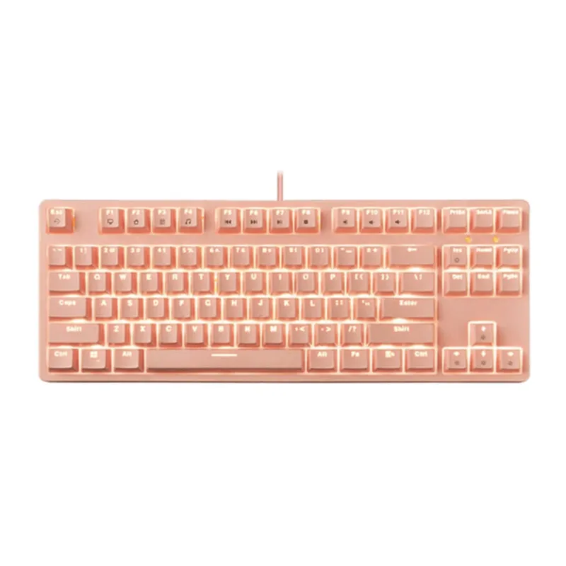 Bàn Phím Cơ Gaming E-Dra EK387L Pink, Led White, Brown switch