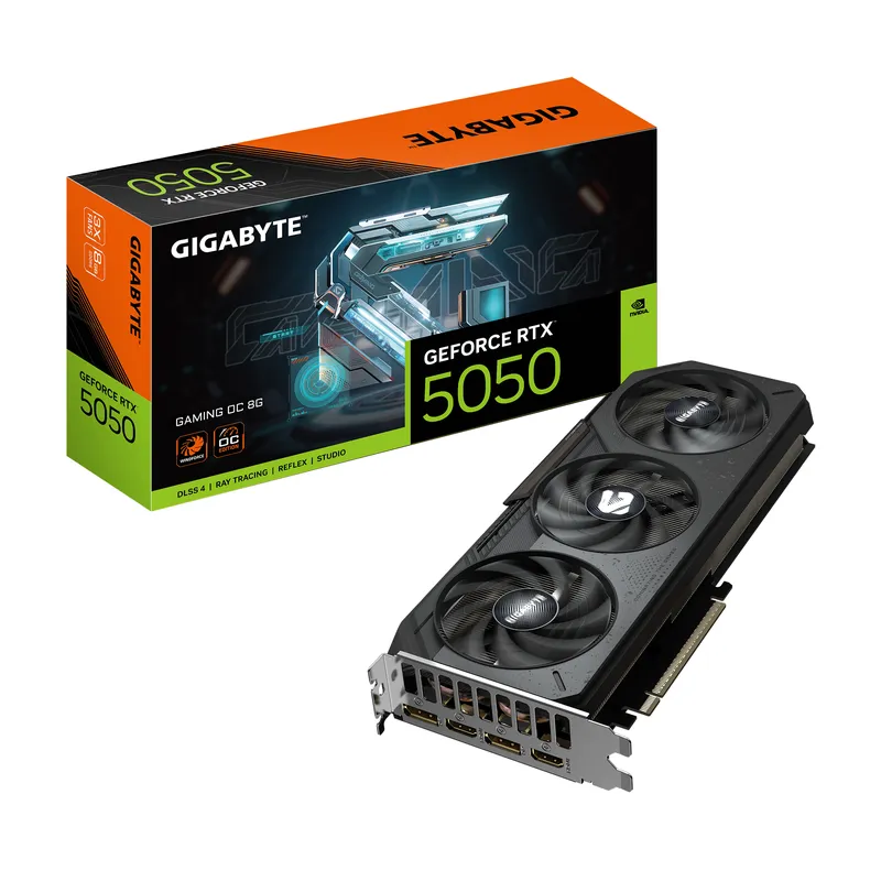 Card màn hình Gigabyte RTX 5050 Gaming OC 8G (GV-N5050GAMING OC-8GD)