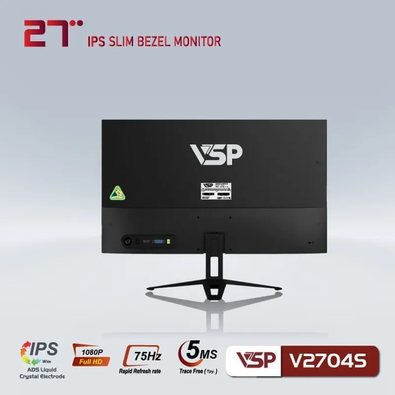 Màn Hình Máy Tính VSP V2704S Black (27 inch/FHD/IPS/75Hz/5ms)