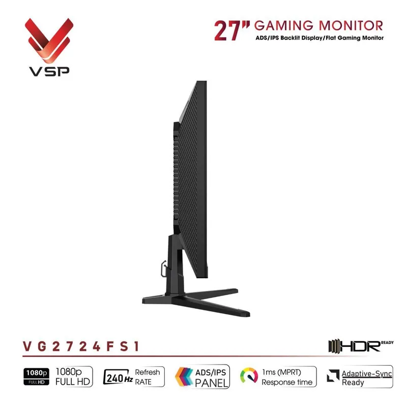 Màn Hình Máy Tính Gaming VSP VG273F1 | 27 inch, Full HD, IPS, 240Hz, 1ms