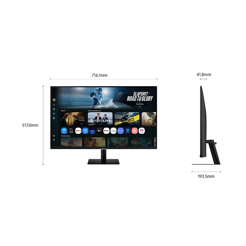 Màn Hình Máy Tính Thông Minh 4k Samsung Vision AI LS32FM700UEXXV | 32 inch, UHD, VA, 60Hz, Wifi, BT, Remote