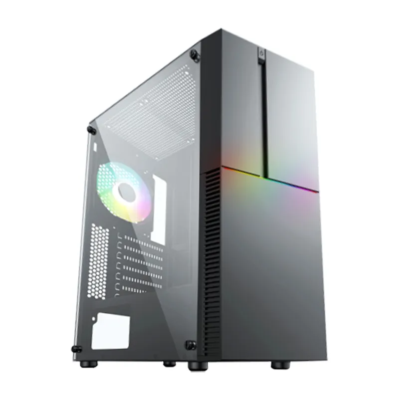 Vỏ Case VSP Gaming KA31 LED RGB | Đen, Không Fan