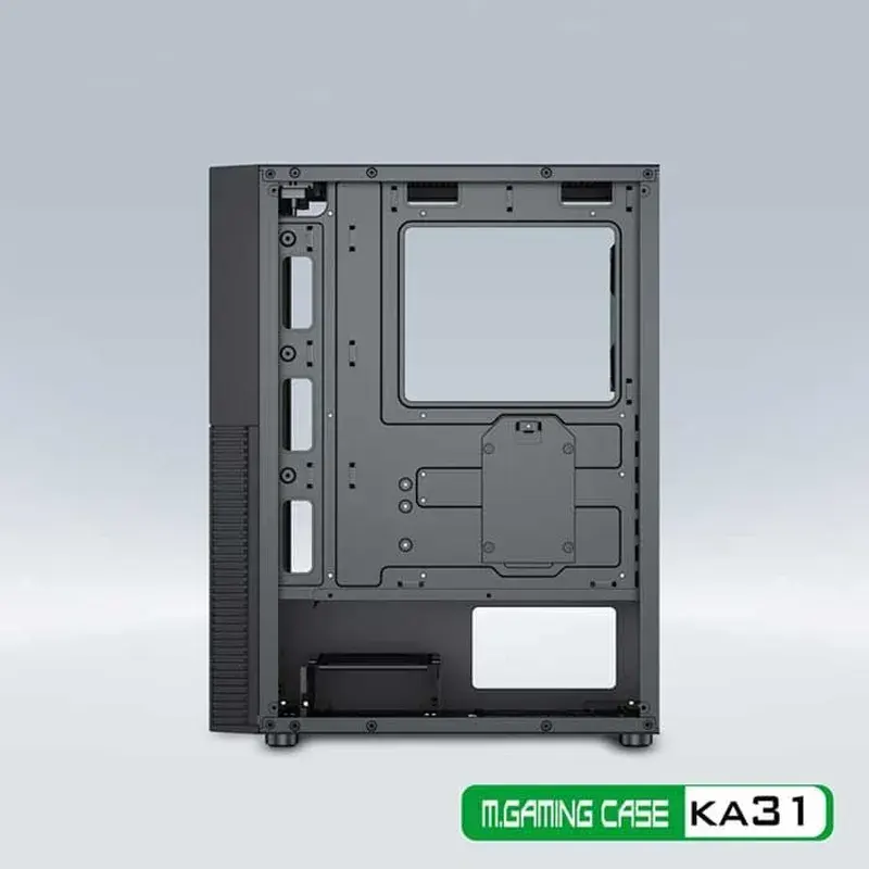 Vỏ Case VSP Gaming KA31 LED RGB | Đen, Không Fan