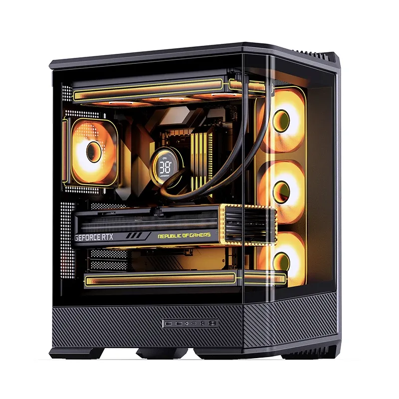 Vỏ Case Jonsbo D400 ATX Gaming | Đen, hồ cá