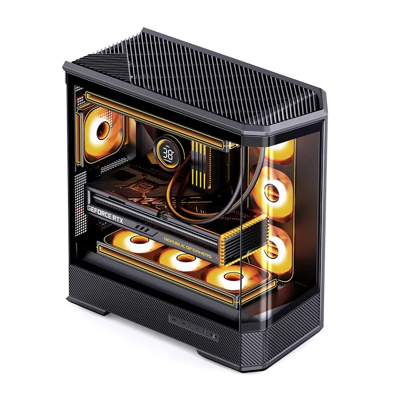 Vỏ Case Jonsbo D400 ATX Gaming | Đen, hồ cá