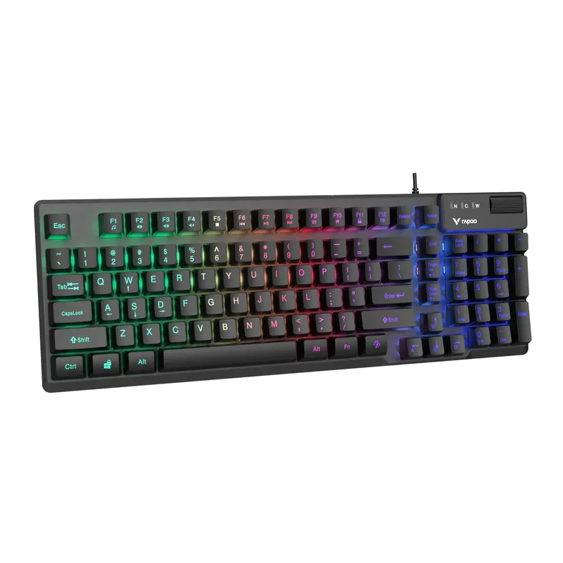 Bàn phím giả cơ Gaming Rapoo V50S 98 Key Black | Led Rainbow