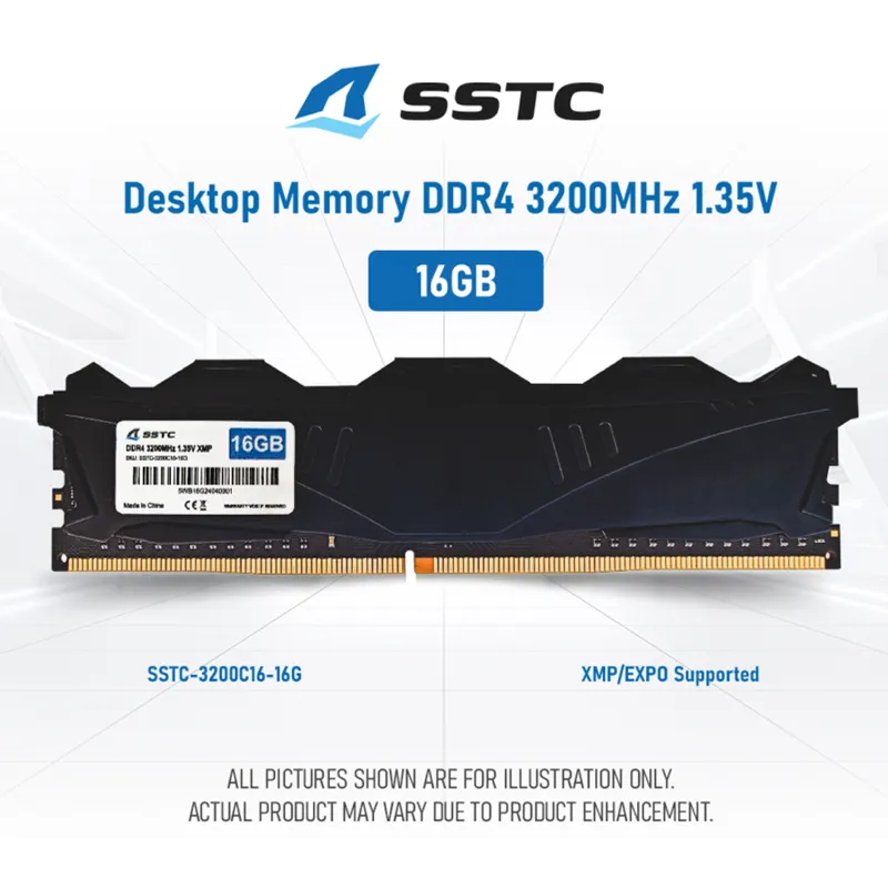 Ram SSTC 16GB DDR4 3200MHz BLACK (SSTC-3200C22-16G)