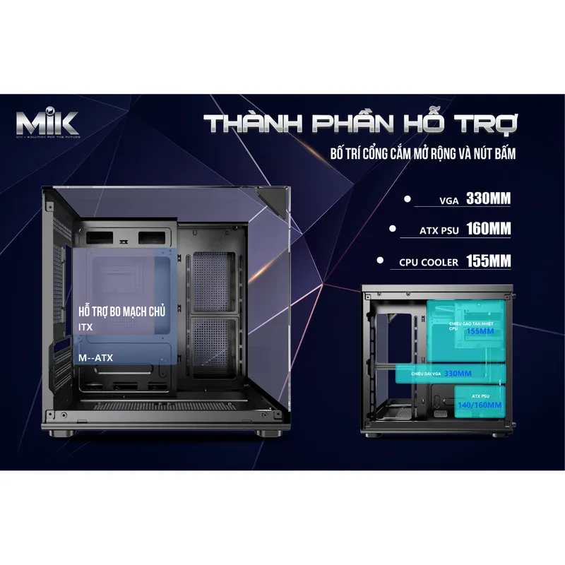 Vỏ Case MIK G3 Prism Glass M (M-ATX)