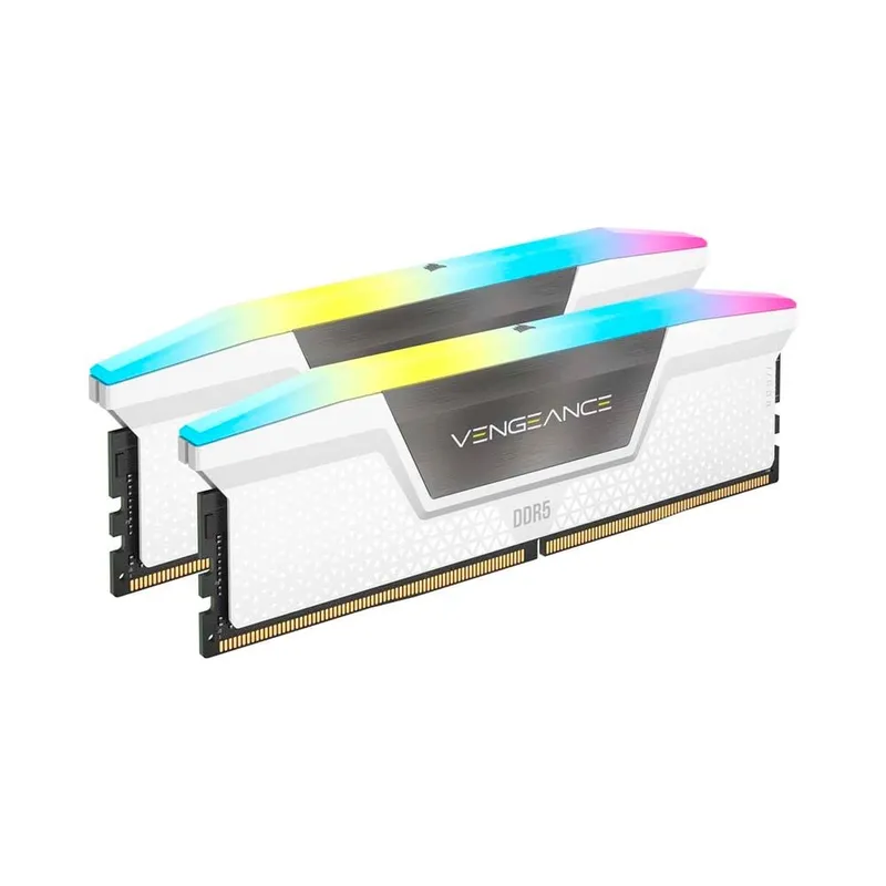 Ram Corsair Vengeance RGB 64GB | 32GB x 2, DDR5, 5200MHz (CMH64GX5M2B5200C40W)